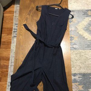 Tahari Crop Jumpsuit with Zip Front